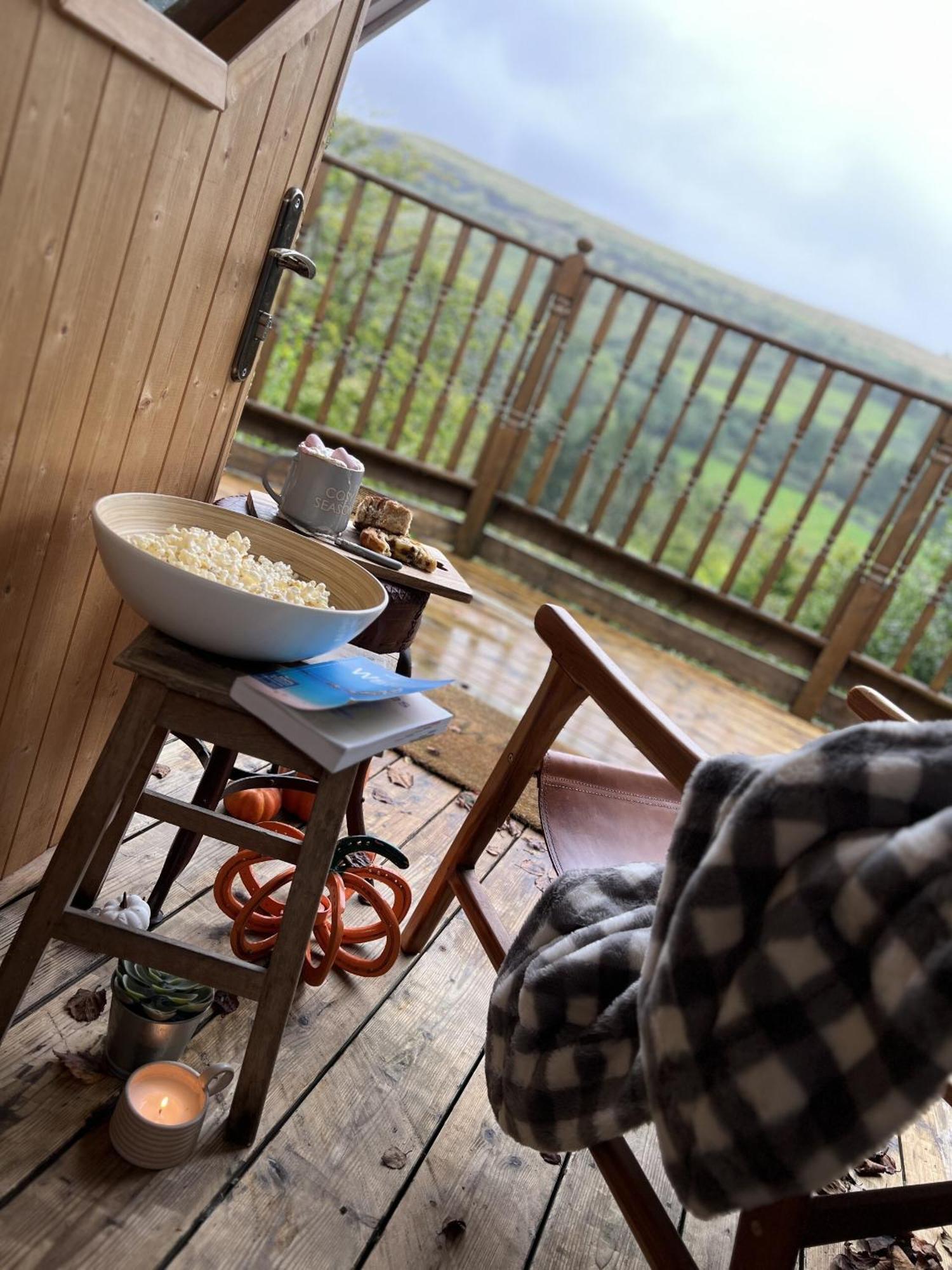 Ein Trysor Cudd Cabin Pont Sticill Exterior foto
