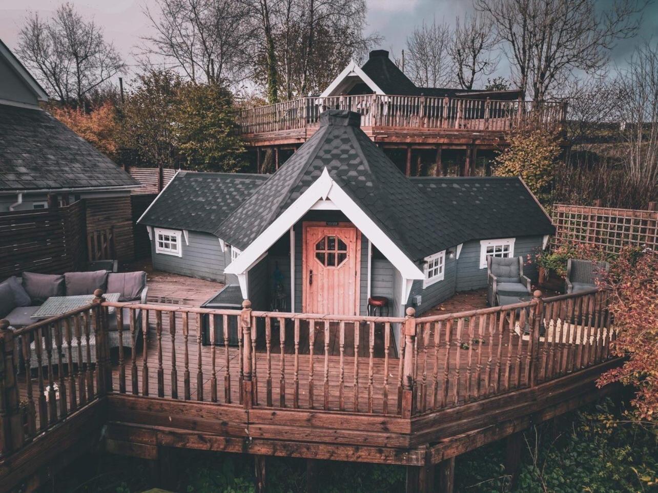 Ein Trysor Cudd Cabin Pont Sticill Exterior foto