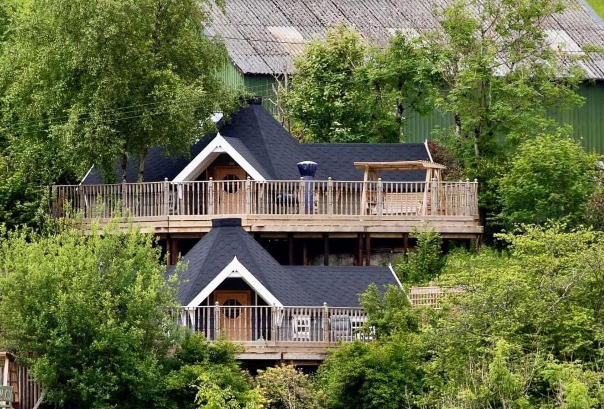 Ein Trysor Cudd Cabin Pont Sticill Exterior foto